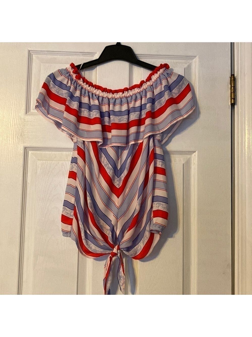 Express womens off the shoulder top; size medium